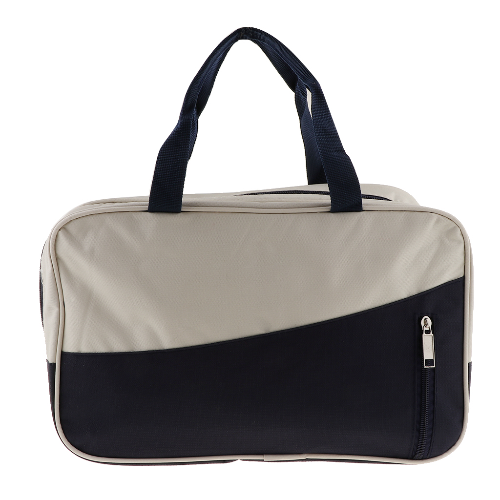 Bolsa de playa de separación húmeda de nailon, bolsa de almacenamiento deportiva impermeable, bolso de playa, bolso para natación para deportes al aire libre: Dark blue Beige