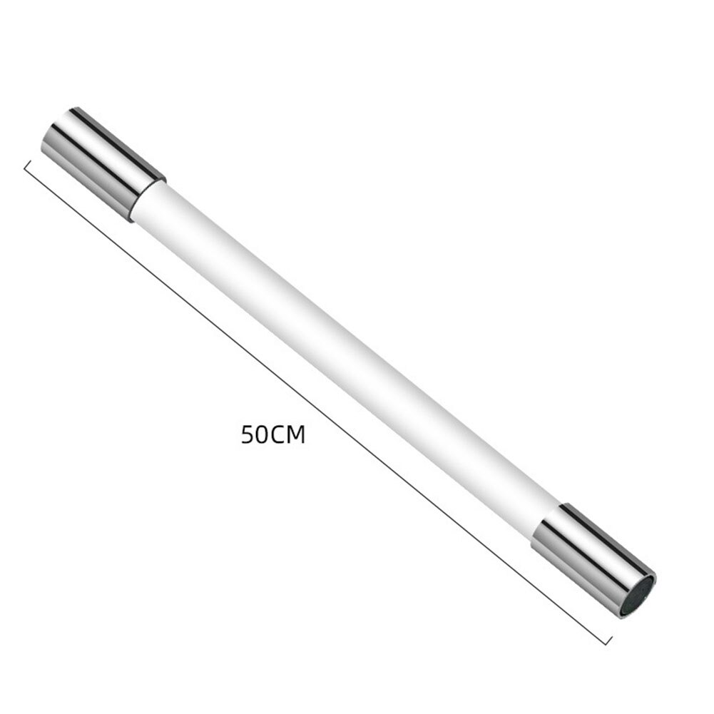 360 Degrees Faucet Sprayer Extender Hose Flexible Spill-proof 1/2 inch Connector Universal Faucet Extension Tube Pipe Splash Hea: 50CM With Shimming
