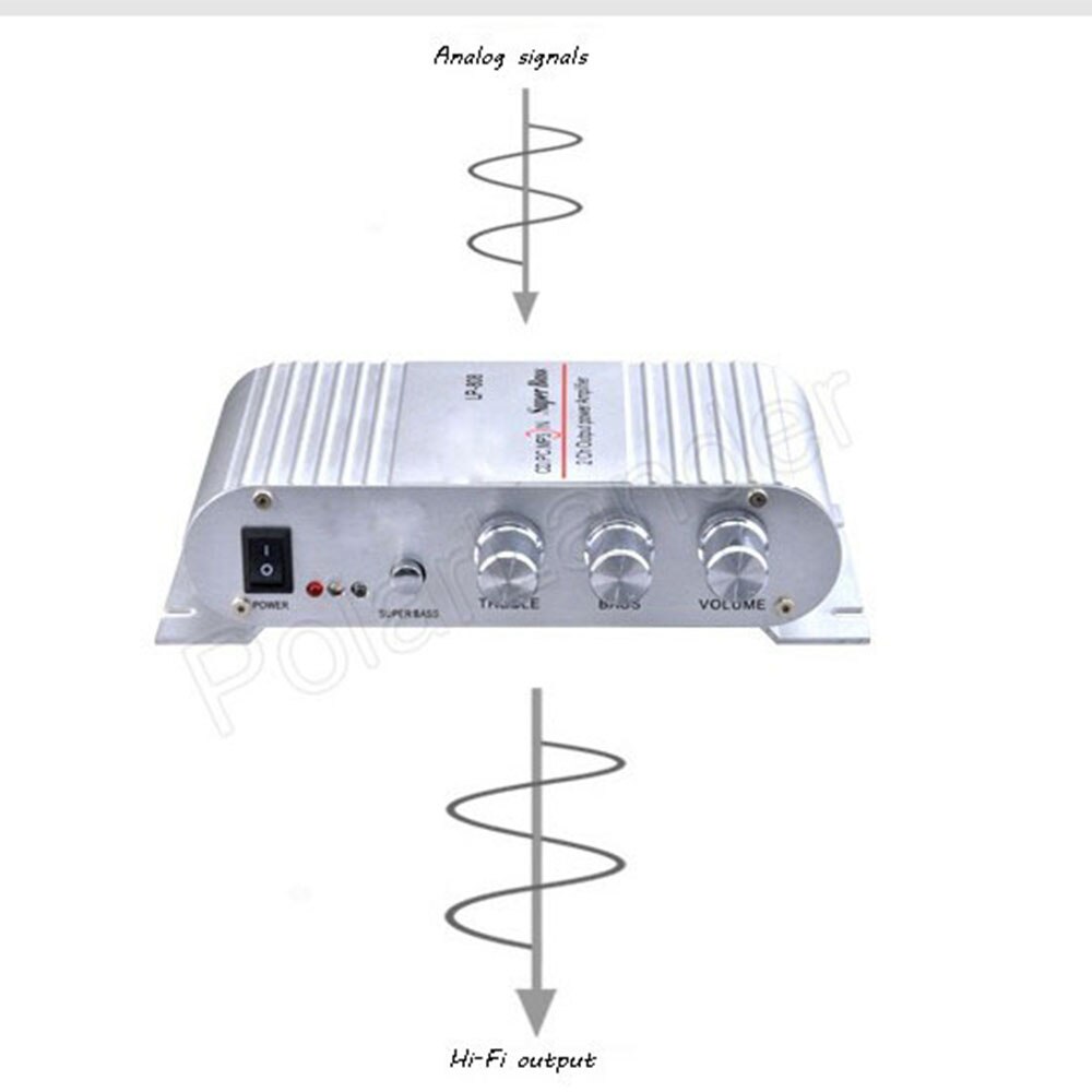Lp -808 mini hifi digital power bilforstærker til mobiltelefon  mp3 pc 20w x2 rms hjemmeforstærker 12v super bas