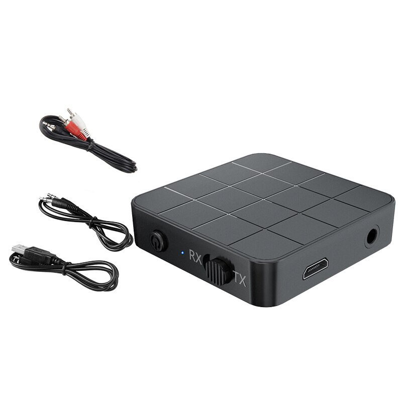 Bluetooth 5.0 Ontvanger Zender 2 In 1 3.5Mm Aux Jack Rca Hifi Muziek Auto Tv Hoofdtelefoon Luidspreker Draadloze Audio adapter: Default Title