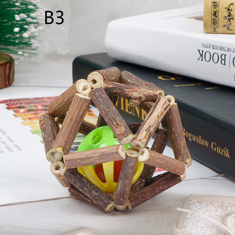 Maison de Hamster en bois avec échelle coulissante pour cochon d'inde, jouet d'exercice mignon, accessoires Cage à Hamster: B3