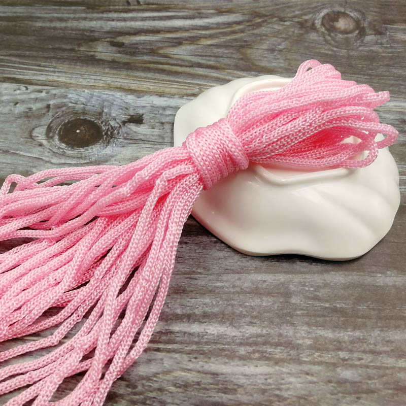10meters 5mm nylon Rope Cords Craft Decorative Twisted Thread DIY handmade Accessories home Decoration Cord: Pink