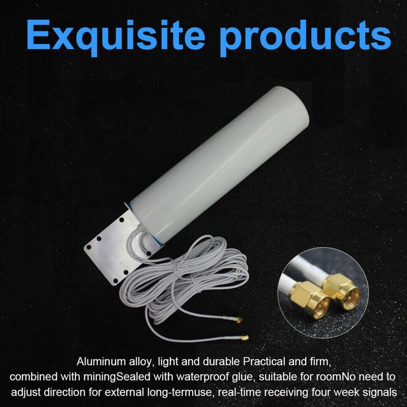 High Gain 4G LTE Outdoor Signal Waterproof Amplification Barrel Antenna 3G 4G LTE Router Demodulator Gateway Antenna Booster
