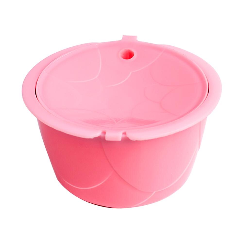 Edelstahl wiederverwendbar Kaffee Kapsel Tasse Sieb Filter für Dolce Gusto Wiederverwendbare Nachfüllbare Kaffee Kapsel Kappen Barista Werkzeug: Rosa