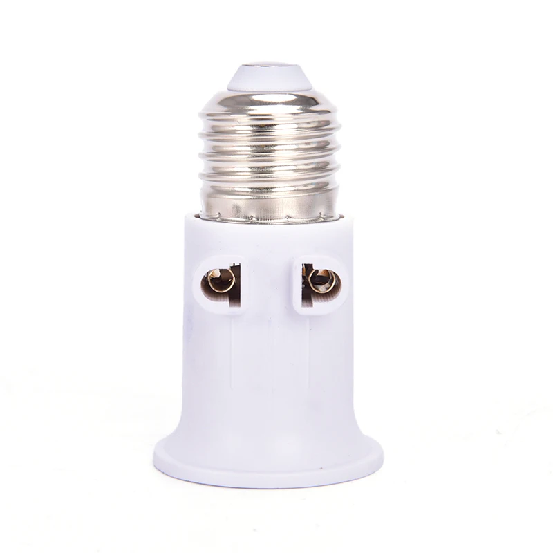 1 STKS AC100-240V 4A PBT Brandwerende E27 Lamp Adapter Lamphouder Base Socket met EU Plug Witte en Zwarte Lamphouder: Beige