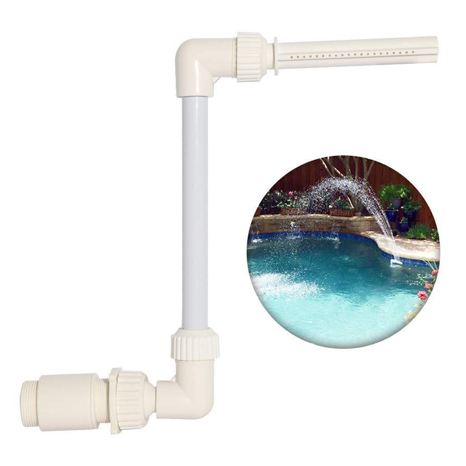 Water Fountain Swimming-Pool Sprinkle Accessories Waterfall Above In-ground Pool, Cooling Spray Pool Jet Fountain Attachment