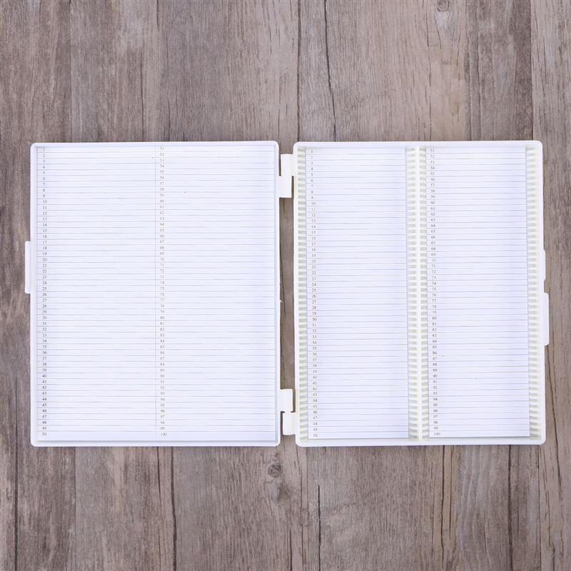 1 pc mikroskop objektglas boks patologi biologisk plast foret holdbart holder op  to 100 stk objektglas bio skive boks skive kassette