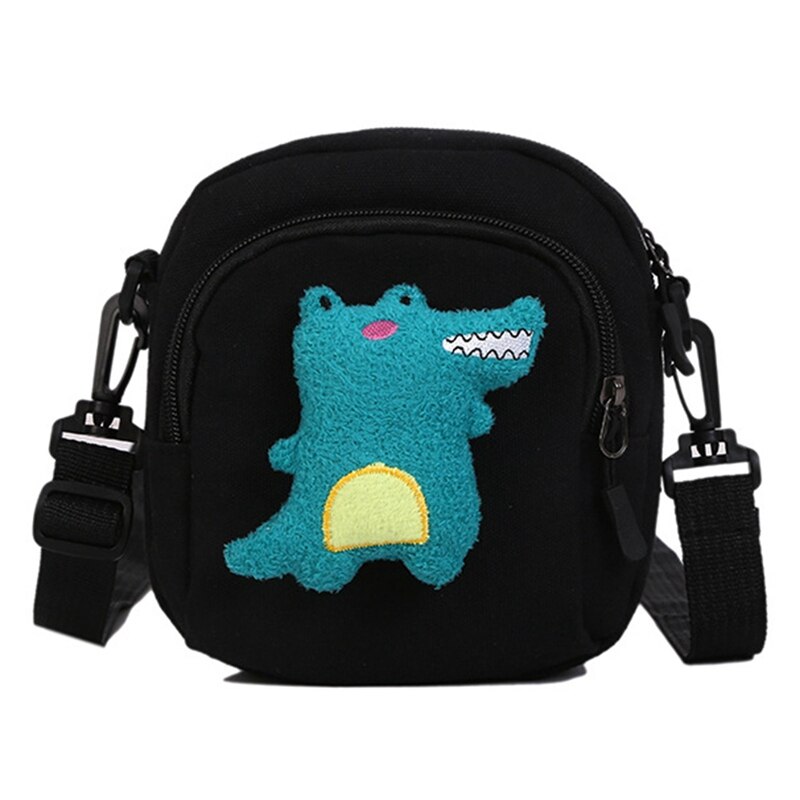 Søt liten dinosaur messenger bag jente liten fresh wild canvas bag: Bk