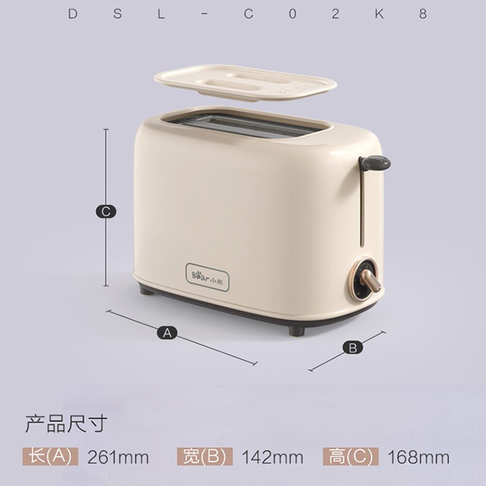 Automatic Toaster Household Toaster 2 Slices Bread Breakfast Toast Machine Mini Bread Sandwich Machine