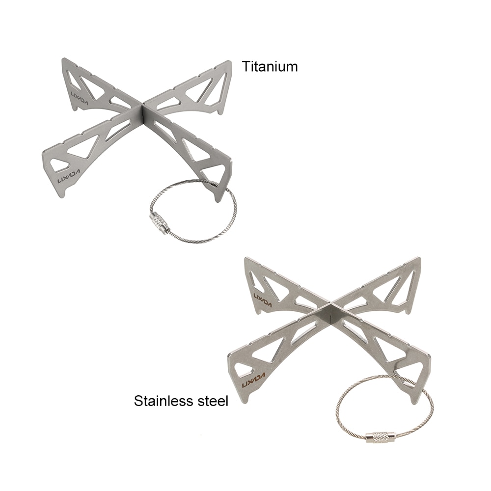 Lixada Draagbare Cross Combinatie Stent Msr Reactor Systeem Kachel Rack Dampende Titanium/Rvs Pot Beugel