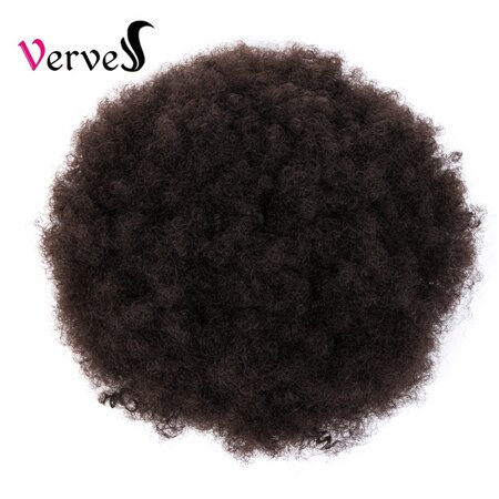 Syntetyczne krótkie pukiel włosów afro kok wysokiej temperatury sznurkiem przypinany kucyk w robić przedłużania włosów na ptyś włosów kok czarny: naturalny kolor / 1 szt