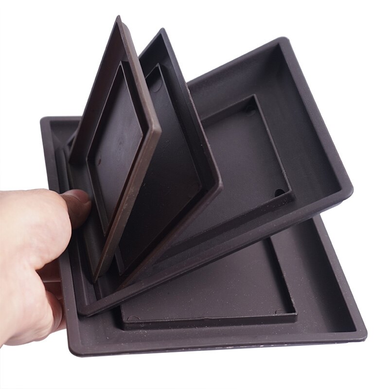 1Pc Imitatie Paars Zand Plant Tray Voor Plastic Bloempot Balkon Vierkante/Rechthoekige Potten Bonsai Kom Tuin Decoratie