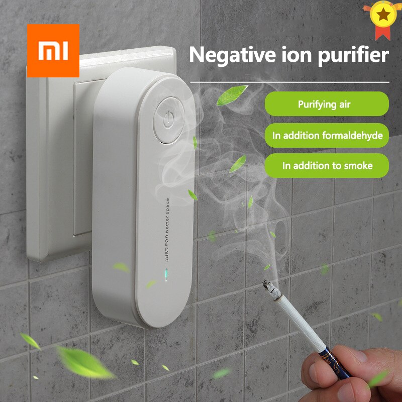 Xiaomi-purificador de aire portátil, ionizador, anión, limpiador de polvo, eliminador de humo de cigarrillos, desodorante de inodoro