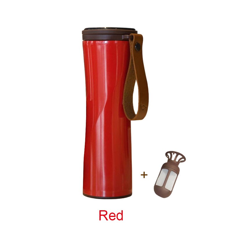 Xiaomi KissKissFish MOKA Smart Coffee Cup Travel Mug Stainless Steel 430ml Portable with OLED Touch Screen Temperature Display: Red