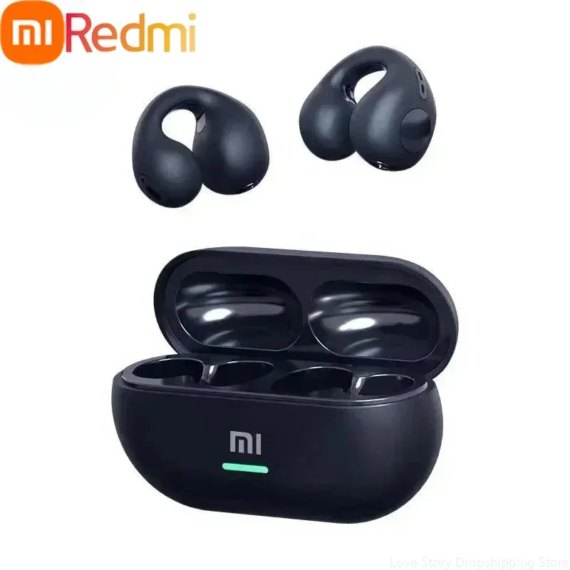 Xiaomi Redmi Ear-Clip Auricolare a conduzione ossea compatibile Bluetooth Auricolari wireless Auricolare sportivo per bassi stereo surround 3D: WHITE