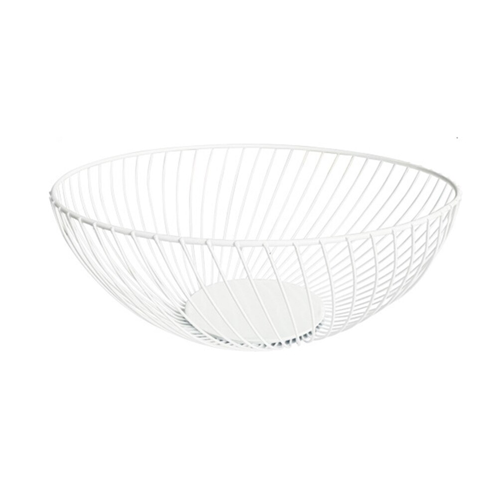 Nordic Fruit Basket Wrought Iron Modern Kitchen Storage Drain Basket Home Living Room Snack Fruit Bowl