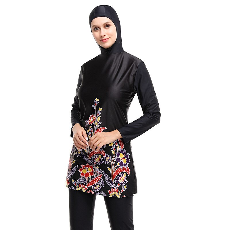 Muslim Swimwear Set - 2 Piece Hijab Burqini - Long Sleeve Top & Pants - Modest Islamic Swimsuit