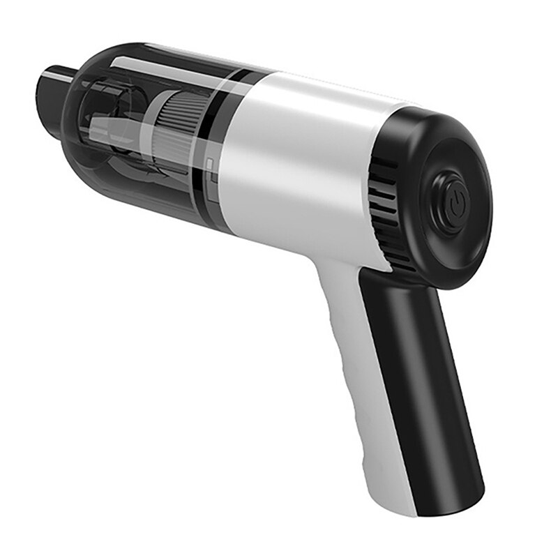Aspiradora inalámbrica para coche, miniaspirador con carga USB, portátil, de mano, para escritorio, para el hogar: Blanco
