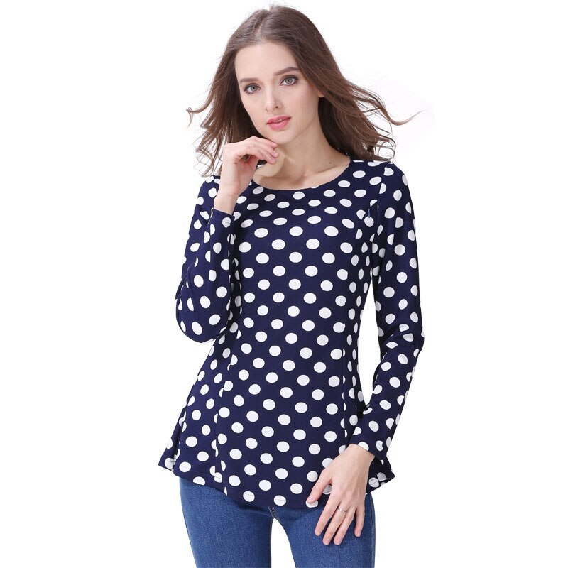 Emotion Mütter langarm Mutterschaft Kleidung Pflege Tops Stillen Kleidung für Schwangere Frauen Pflege shirts Mutterschaft Tops: Blau / XL