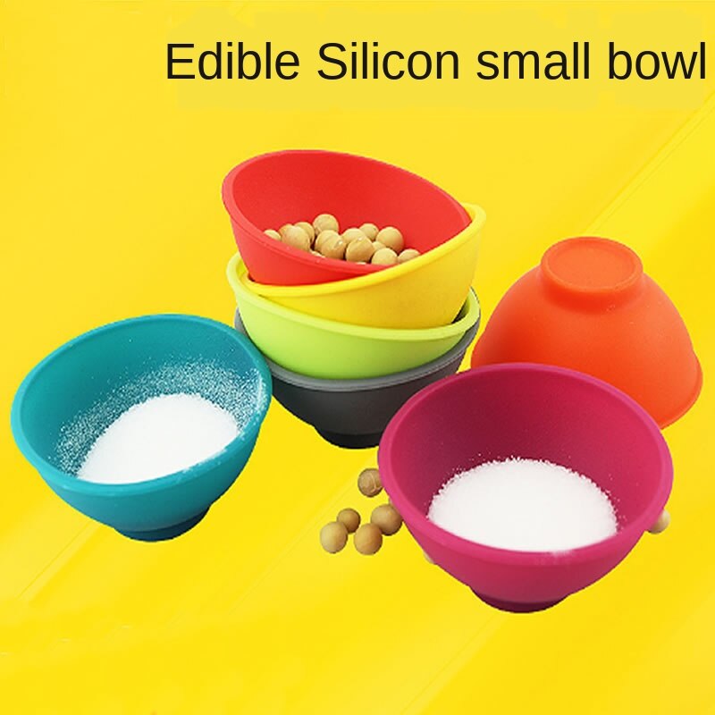 Silicone Mini Bowl Silicone Bowl Baby Solid Food Bowl Kitchen Seasoning Bowl Mask Dishes Children's Products