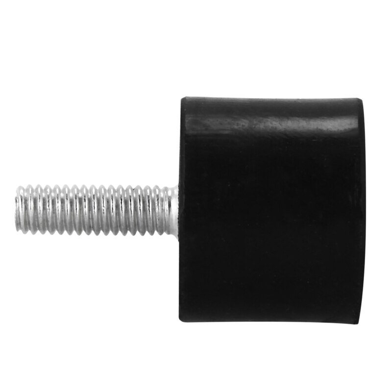 M6 udvendigt gevind 20 x 25mm enkelt-ende anti vibrations gummidæmper buffer sort