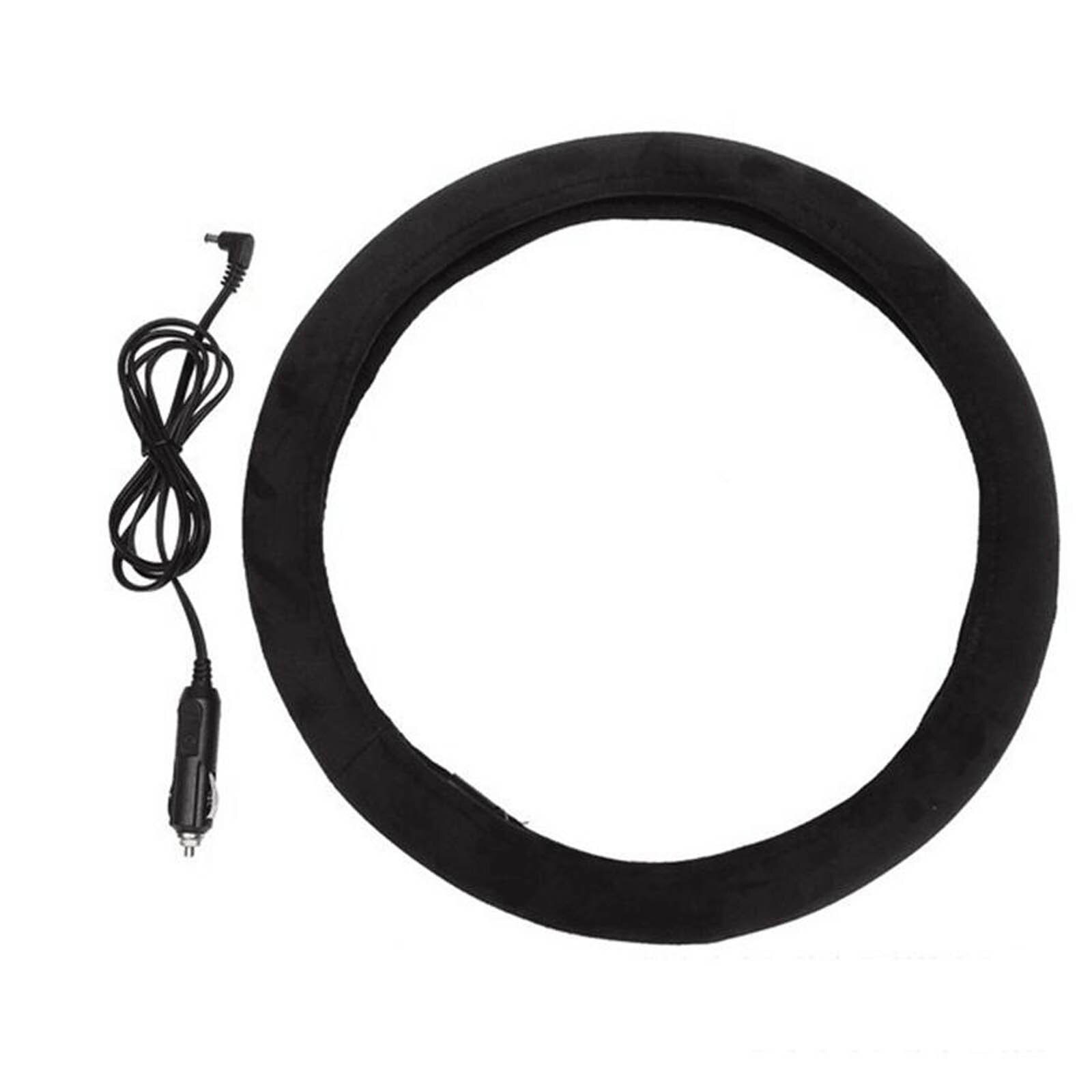 Universal Car Heated Steering Wheel Cover Winter Hands Warmer 12V Heated Auto Steering Wheel Heater Car Steering Cover: Default Title