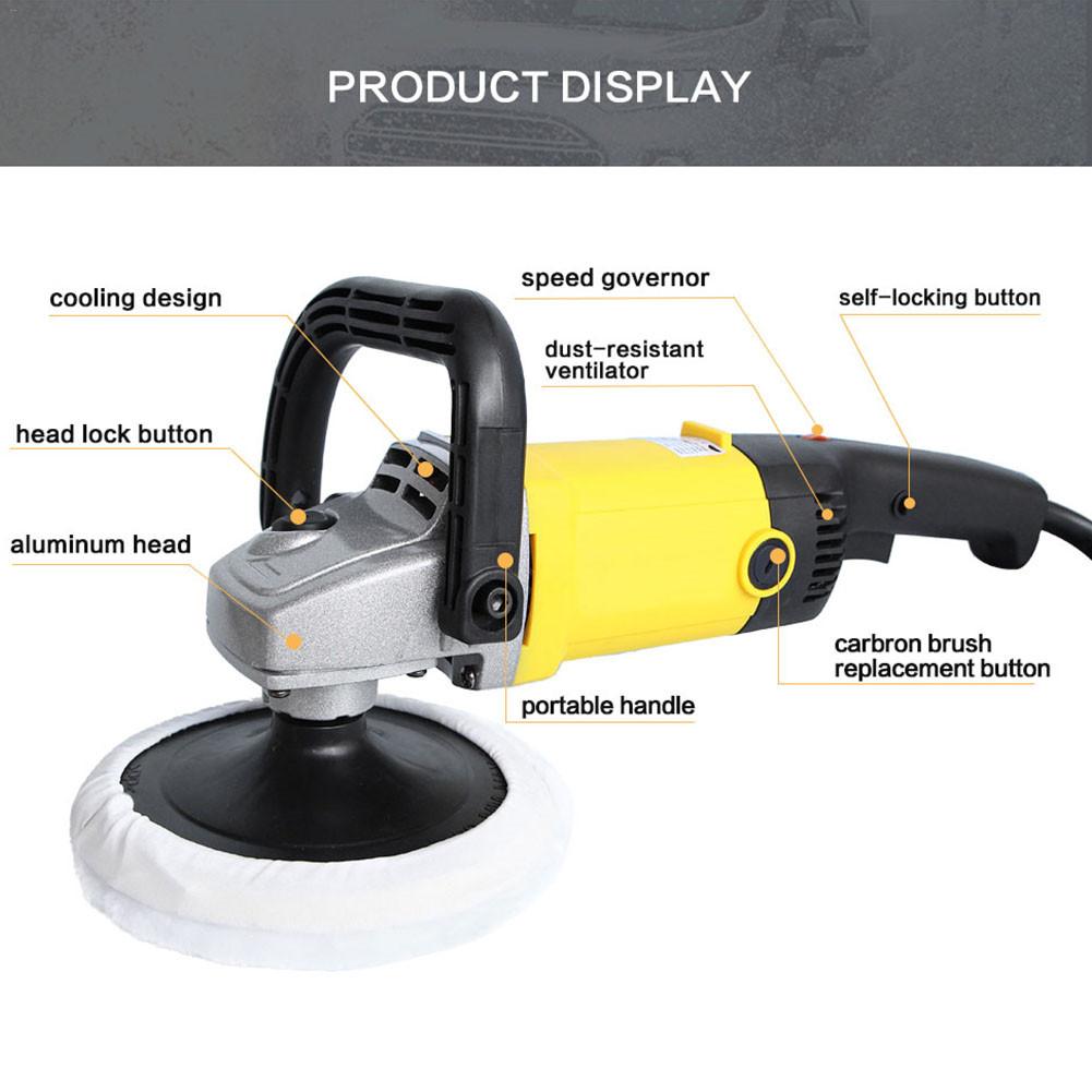 Car Polisher 220V Variable Speed Car Paint Care Tool Polishing Machine Sander Electric Floor Polisher