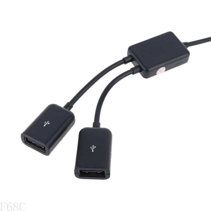 Ap28 usb otg hub-kabel usb 2.0 han til dobbelt hun-stik adapter konverter ledning linje 35cm/13.7in