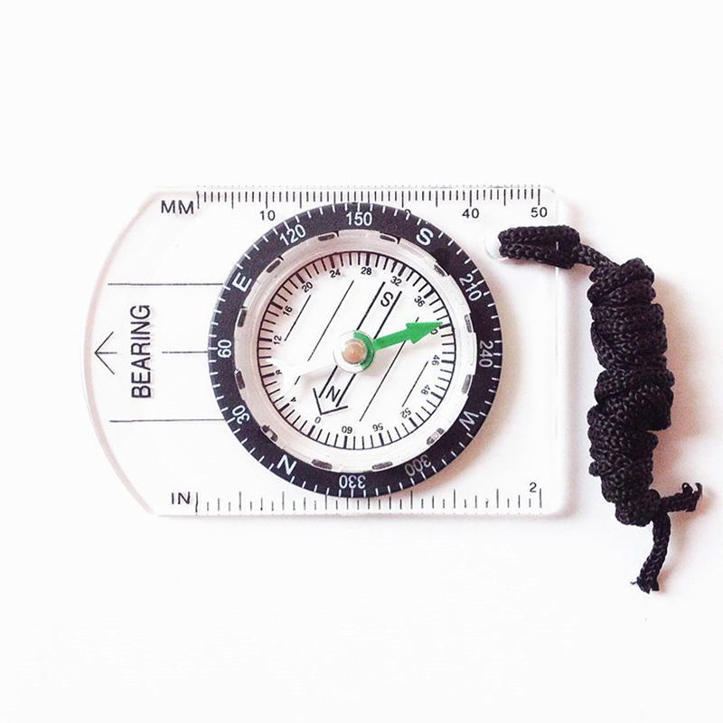 Multifunction Outdoor Survival Equipment Compass Pointer Map Scale Ruler Mini Portable Orienteering Compasses for Hiking Camping