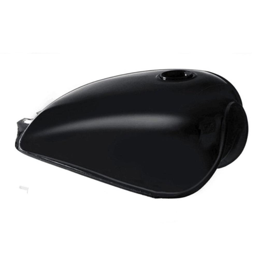 thumbnail image 2 of Universal Motorcycle Fuel Tank - Bright Black Retro 9L Gas Tank With Cap & Switch For CG125 2 of 14