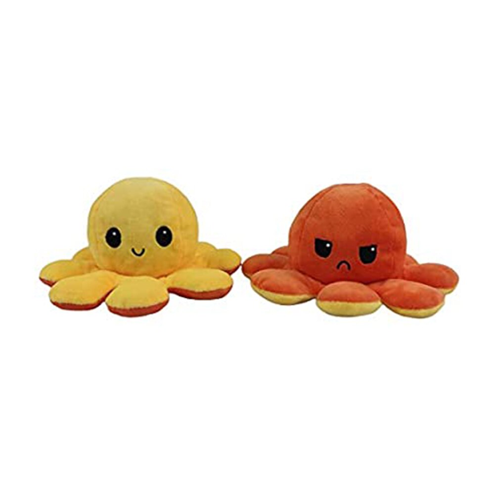 Cute Octopus Plush Toys Double-sided Flip Octopus Soft Reversible Stuffed Octopus for Kids Family Friends SCI8