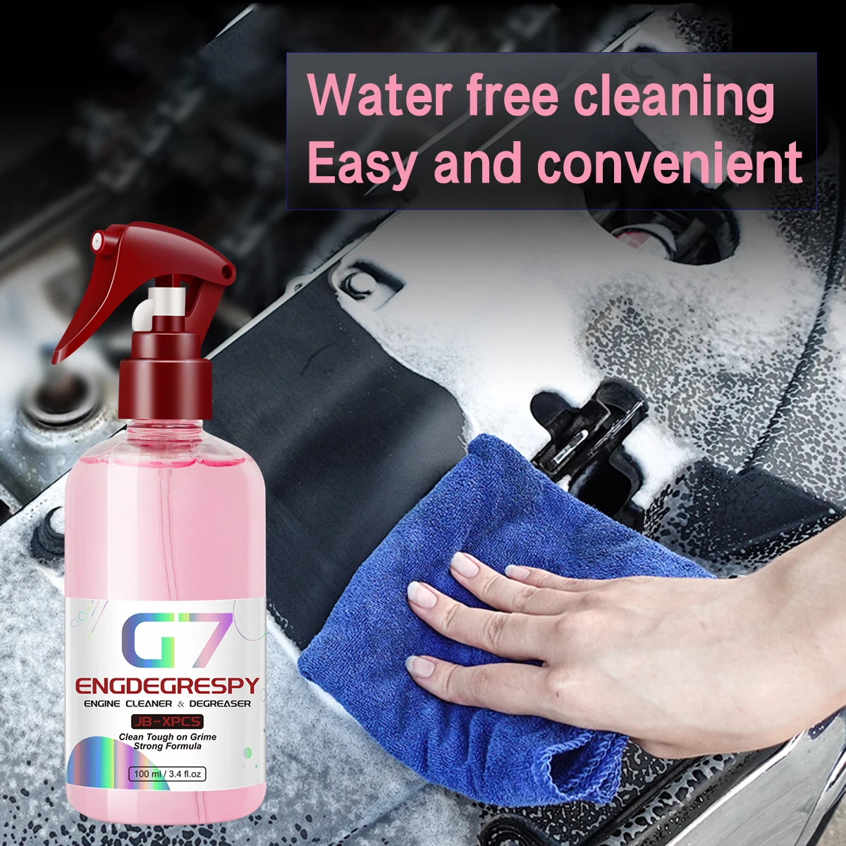 Limpiador de techo de motor de coche, potente producto de limpieza descontaminante para compartimento de motor, producto de limpieza de coche