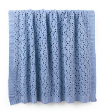Baby tæppe strikket nyfødt swaddle wrap tæpper super blødt barn spædbarn sengetøj dyne til seng sofa kurv klapvogn tæpper: 82 w 391 lyseblå
