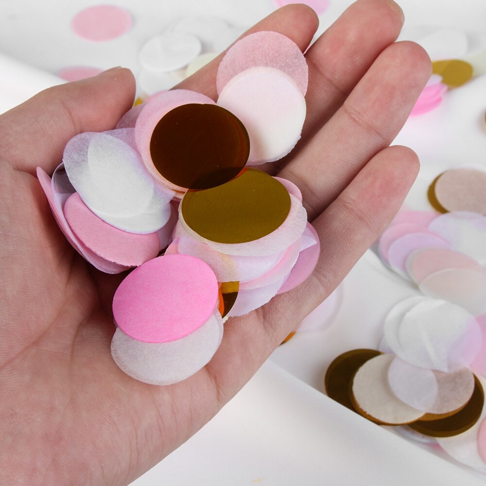 10g/bag Round Confetti Tissue Paper Pink Dots Filling Balloons Baby Shower Unicorn Birthday Wedding Party Decor DIY Accessories