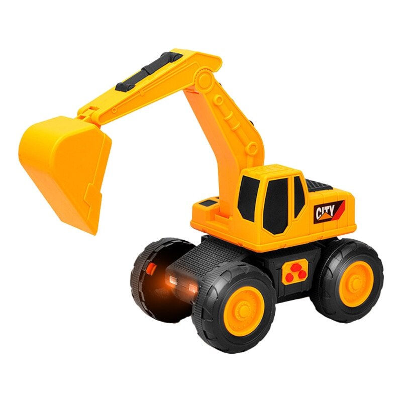 Graafmachine Dump Truck Speelgoed Voor Kinderen Mini Inertiële Bouw Voertuig Beweegbare Gewrichten Bulldozer Digger Model Kinderen: C