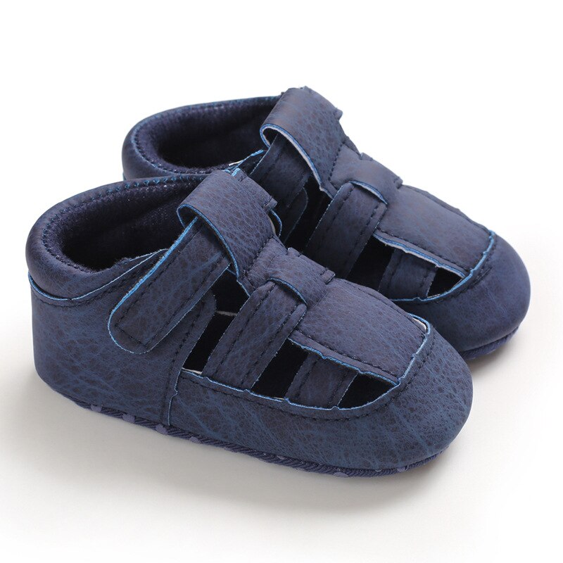 Sommer baby takrenne sandaler lerret baby sko stjerne myk såle krybbe joggesko sandaler sko baby sko 0-18m: C -629- blå / 13-18 måneder
