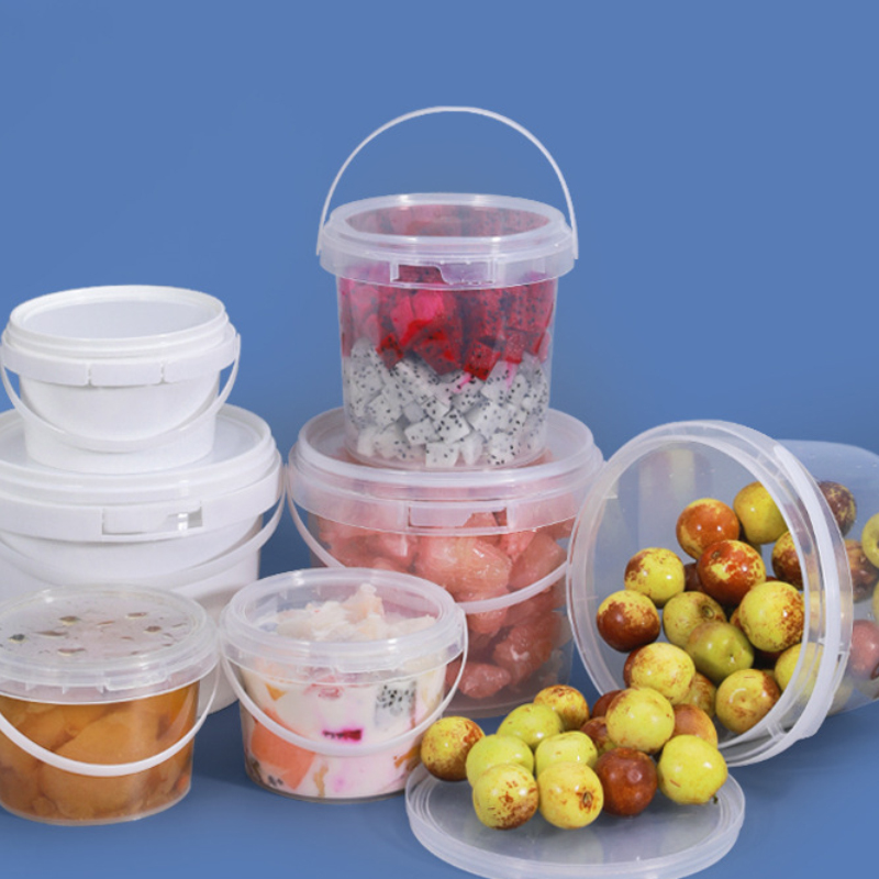150ml-1500ml bpa-freier leerer Plastik eimer mit Deckel luftdicht pp Gläser klarer Behälter für sterben Lagerung von Lebensmitteln