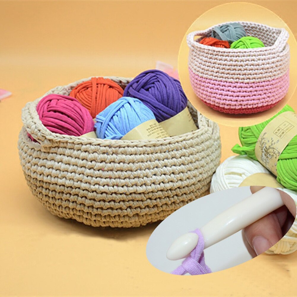 Neue Hand-stricken gewebte Gewinde Starke Korb Decke Geflochtene DIY Häkeln Tuch Phantasie Garn