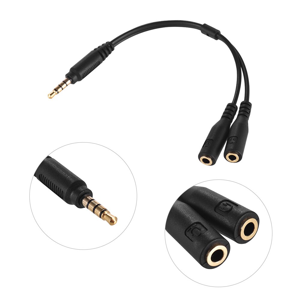 Andoer EY-510A Mini Tragbare Clip-auf Revers Lavalier Kondensator Mic verdrahtet Mikrofon für iPhone iPad Android Telefon DSLR Kamera: nur Adapter Kabel