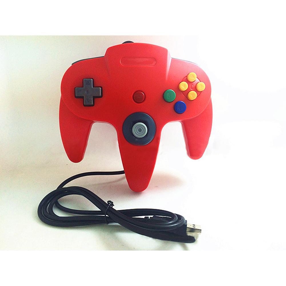 Voor N64 Gamepad Abs Usb Wired Controller Joystick Joypad Pc Computer Game Handvat Game Pad Voor Nintend N64 Voor Pc game Accessoire: red