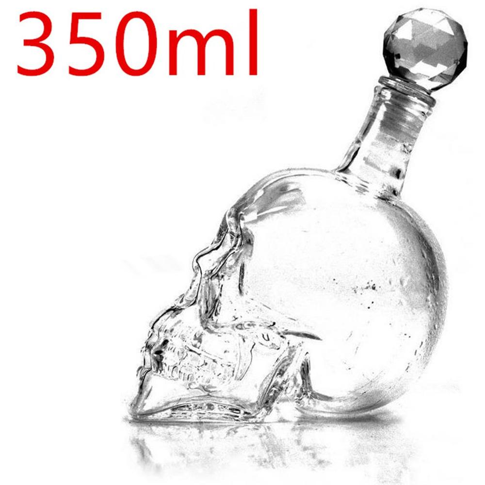 Bouteille en verre avec crâne en cristal, bouteille créative avec crâne, pour whisky, Vodka, vin, 75ML/350ML/550ML/1000ML, carafe: 3