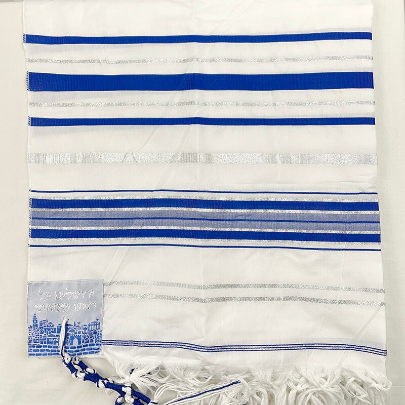 Talit Prayer Shawl – 180 x 50 cm (70 x 21) Inch Israel Judaical Tallit for Christian Jewish Prayer