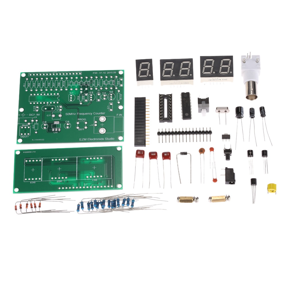 Medidor de frecuencia de alta sensibilidad, 1Hz-50MHz, módulo de medición de contador, 7V-9V 50mA, Kit DIY