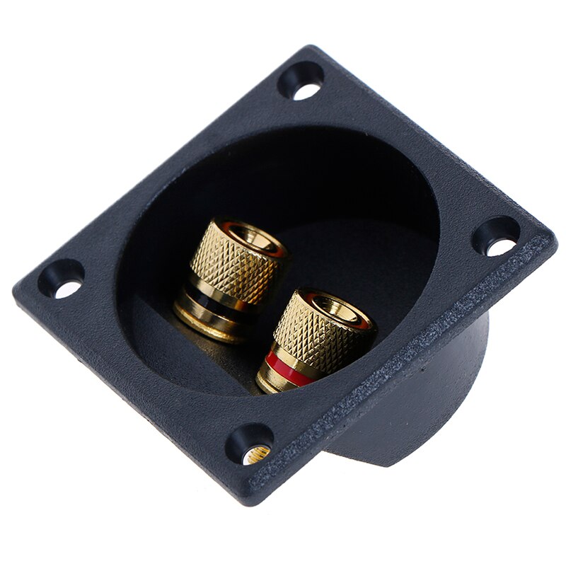 Litoexpe 2-Way Speaker Terminal Cups - 3 Inch Round Stereo Connectors With Gold Plated Contacts (2 Pack)