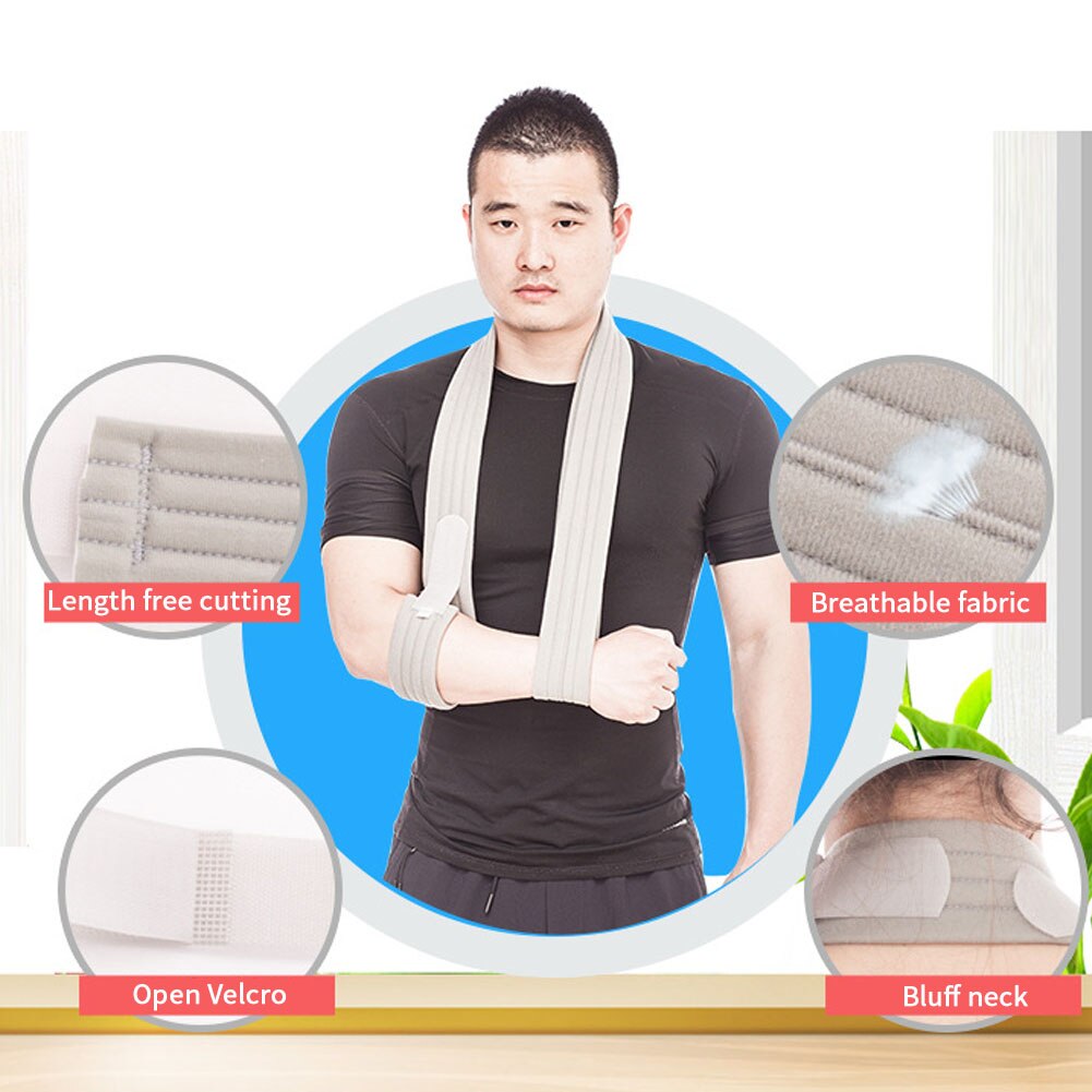 Fracture Shoulder Strap Forearm Arm Sling Recovery Brace Widen Adjustable Length Rotator Cuff Breathable Bandage Adults