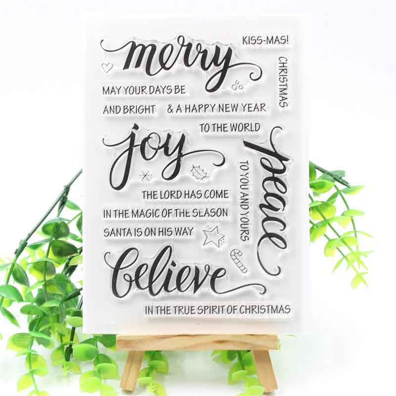 Zfparty zin transparante siliconen stempel/zegel voor doe-het-zelf scrapbooking/fotoalbum decoratieve kaart maken: 18