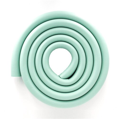 2m babyveiligheidstafelrandbeschermers, tafelhoekbeschermers, kinderveiligheidskussen, schuimrubberen bumper, gratis tape, 16 kleuren: Muntgroen