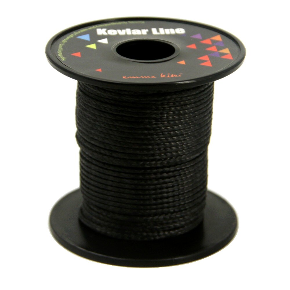 1800lb 50ft drage line sort kevlar line med kerne 4.6mm single line drage flyvesnor udendørs fiske hjælpesnor