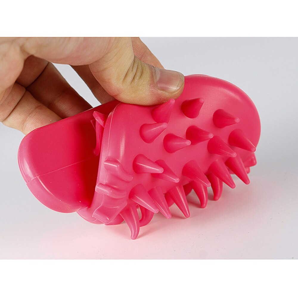 Pet Cat Massage Brush Tongue Shaped Silicone Soft Pet Hair Remover Brush Licking Cat Kitten Massage Brush Cat Grooming Tool