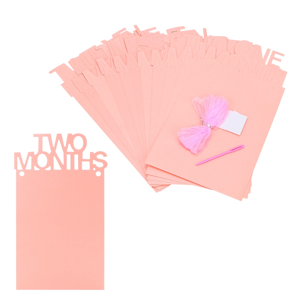 12pc/ set 1-12 månader babys fotoram födelsedag fotoram dusch baby fotohållare barn födelsedag rum dekorationer